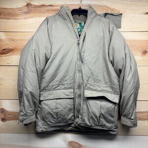 Vintage Cabela's Jacket Mens Medium Brown Goose Down Hooded Coat